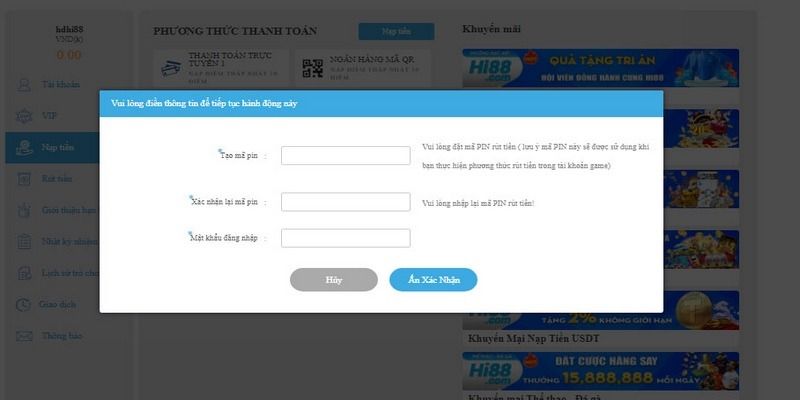Hướng Dẫn Nạp Tiền Hi88 Đơn Giản Và Nhanh Nhất 6 nap-tien-hi88-tien-loi